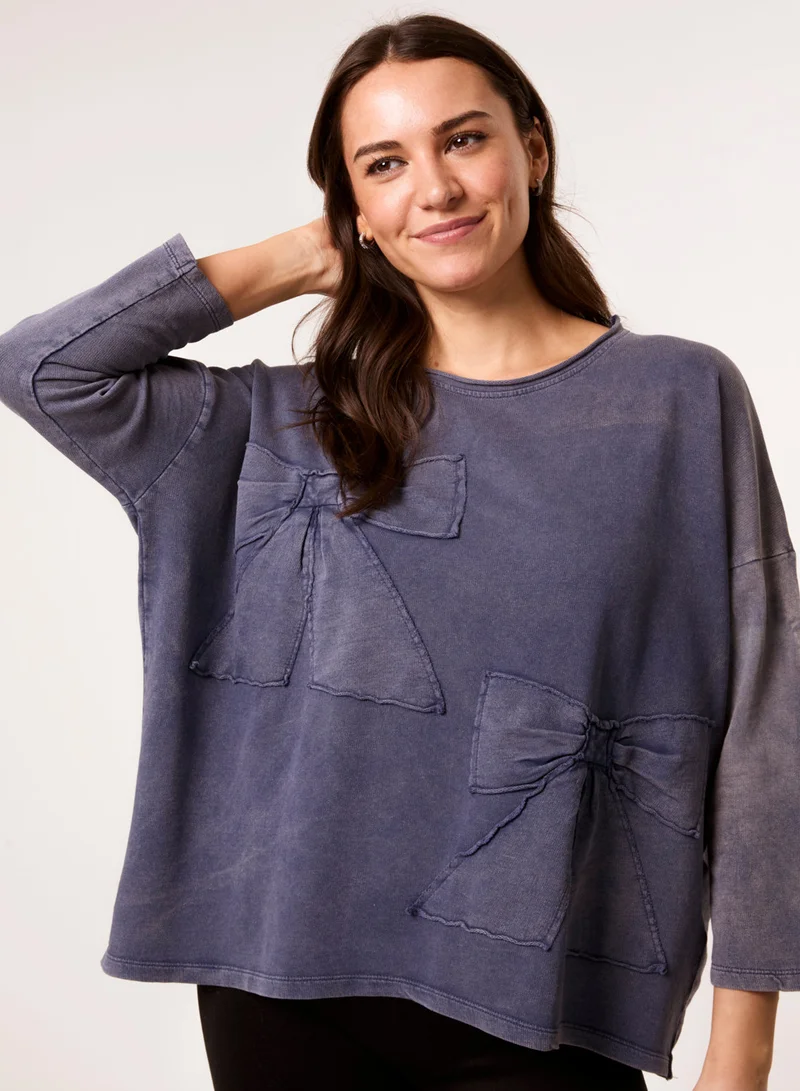 بلو فانيلا Bow Sweatshirt